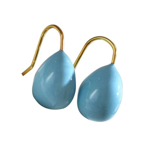 Alice Light Blue Enamel Drop Earrings Alice Light Blue Enamel Drop Earrings