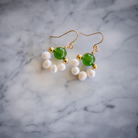 Annie Freshwater Pearl Earrings Gold Annie Freshwater Pearl Earrings Gold