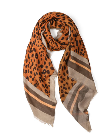 Estelle Leopard in Bronze Autumn/Winter Scarf Estelle Leopard in Bronze Autumn/Winter Scarf