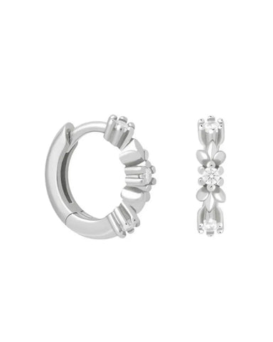 Paige Delicate Hoop Earrings with Crystals Paige Delicate Hoop Earrings with Crystals