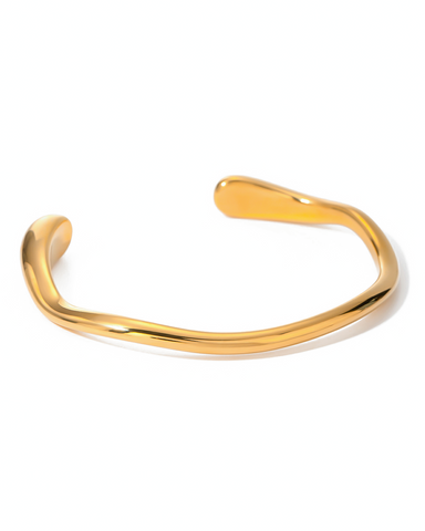 Claudia Minimalist Gold Cuff Bangle Claudia Minimalist Gold Cuff Bangle