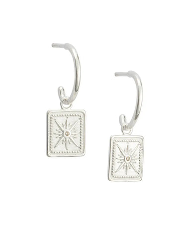Freya Medallion Delicate Hoop Earrings Freya Medallion Delicate Hoop Earrings