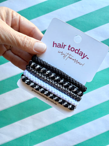 Hair Elastics Pack - Humbug Hair Elastics Pack - Humbug