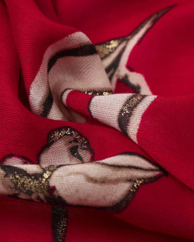 Tessa Tulip in Red Lightweight Scarf Tessa Tulip in Red Lightweight Scarf
