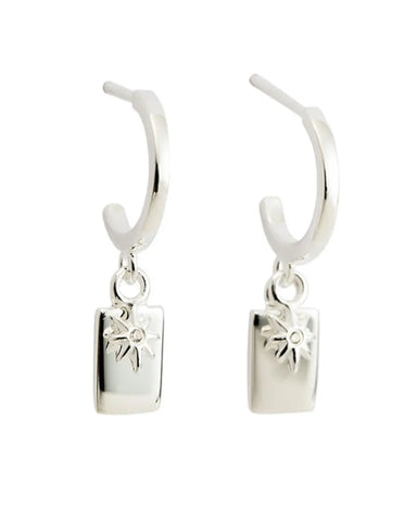 Yana Medallion Delicate Hoop Earrings Yana Medallion Delicate Hoop Earrings