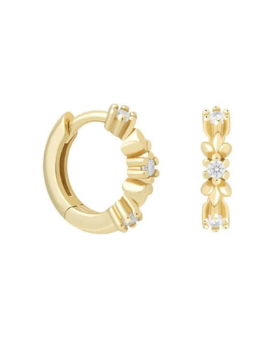 Paige Delicate Hoop Earrings with Crystals Paige Delicate Hoop Earrings with Crystals