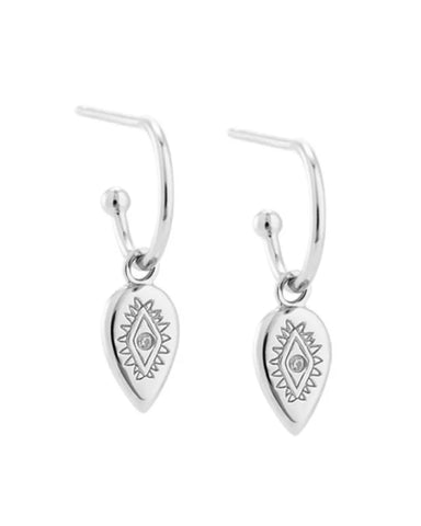 Uma Medallion Delicate Hoop Earrings Uma Medallion Delicate Hoop Earrings