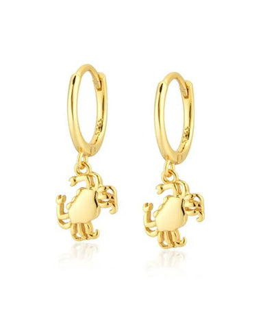 Coral Crab Delicate Dangle Earrings Coral Crab Delicate Dangle Earrings