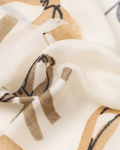 Betsie Bow in Cream Autumn/Winter Scarf Betsie Bow in Cream Autumn/Winter Scarf