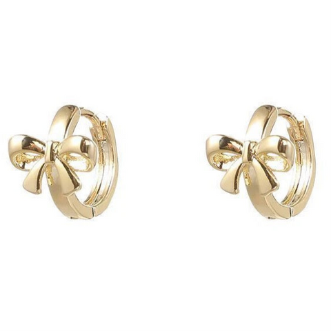 Ellie Gold Bow Hoop Earring Ellie Gold Bow Hoop Earring