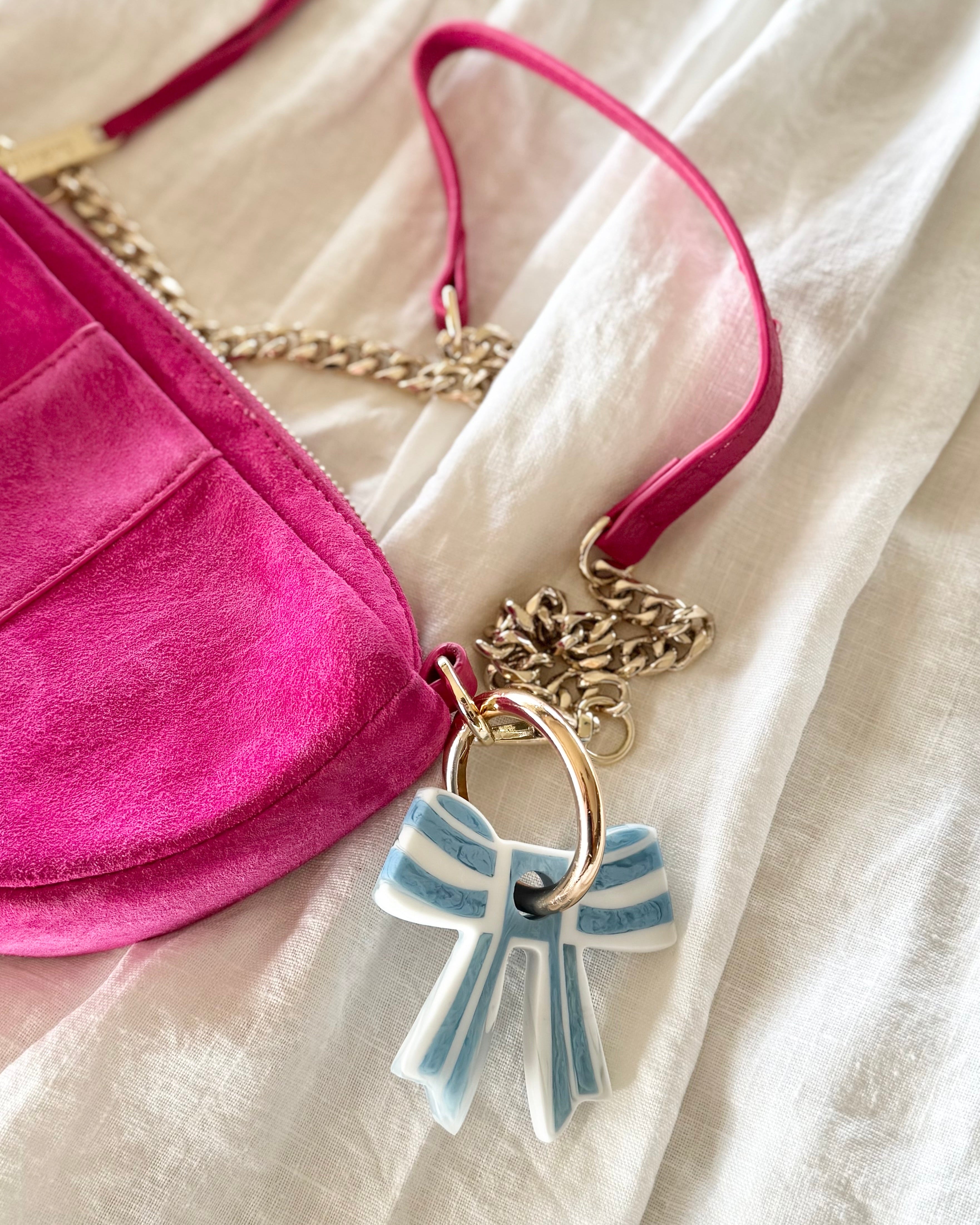 Bow Keyring, Pretty Keyring, Striped Bow Keyring, Feminine Keyring, Chunky Keyring Bow Keyring, Pretty Keyring, Striped Bow Keyring, Feminine Keyring, Chunky Keyring