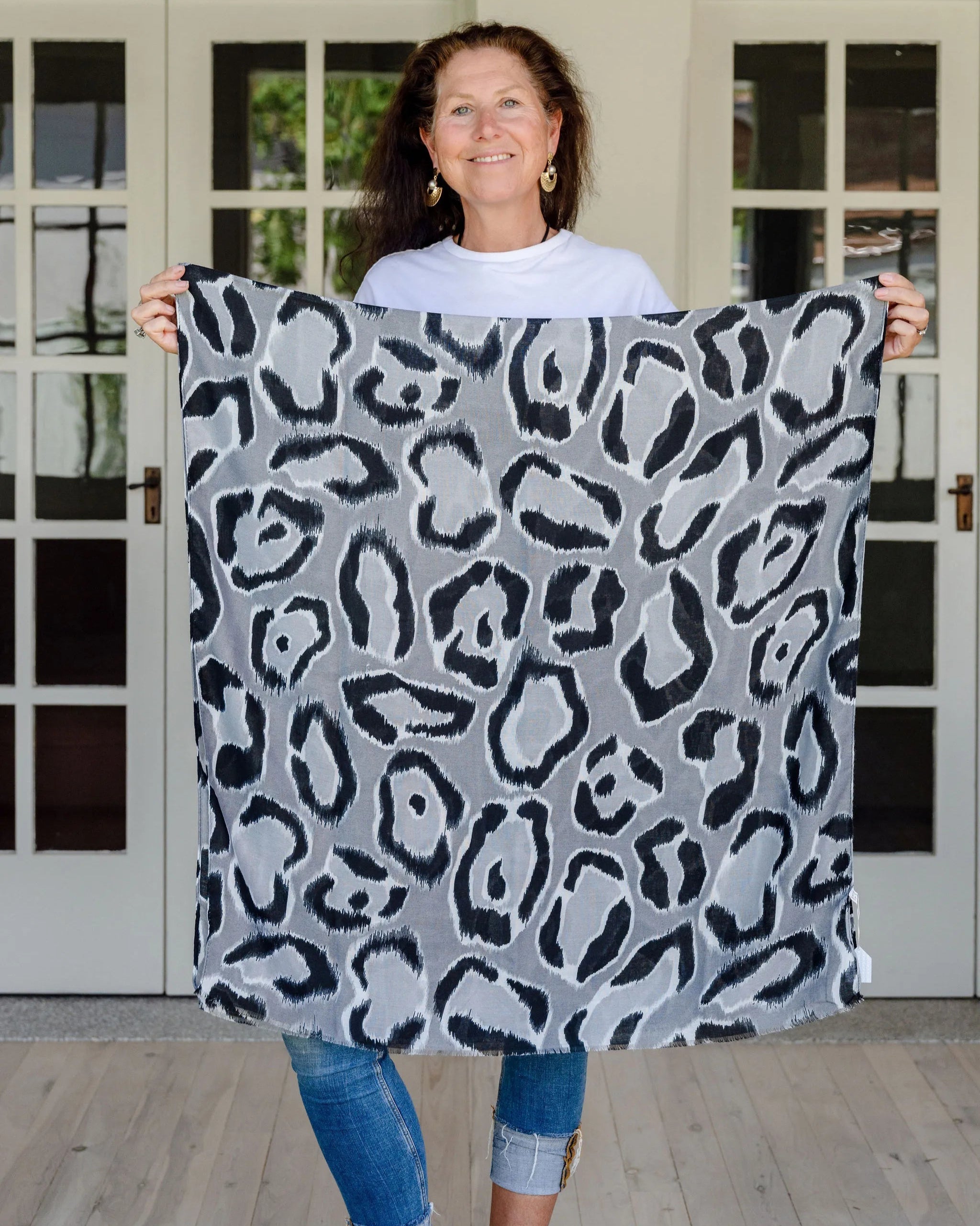 grey scarf, autumn scarf, winter scarf, bold scarf, animal print scarf grey scarf, autumn scarf, winter scarf, bold scarf, animal print scarf