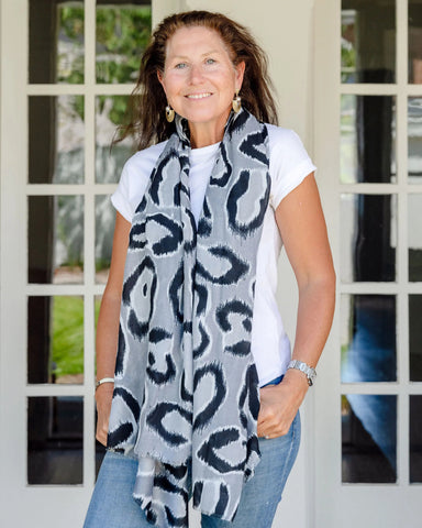grey scarf, autumn scarf, winter scarf, bold scarf, animal print scarf grey scarf, autumn scarf, winter scarf, bold scarf, animal print scarf