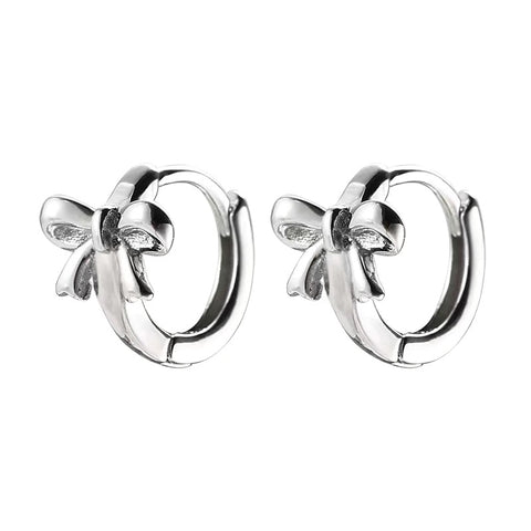 Ellie Silver Bow Hoop Earring Ellie Silver Bow Hoop Earring