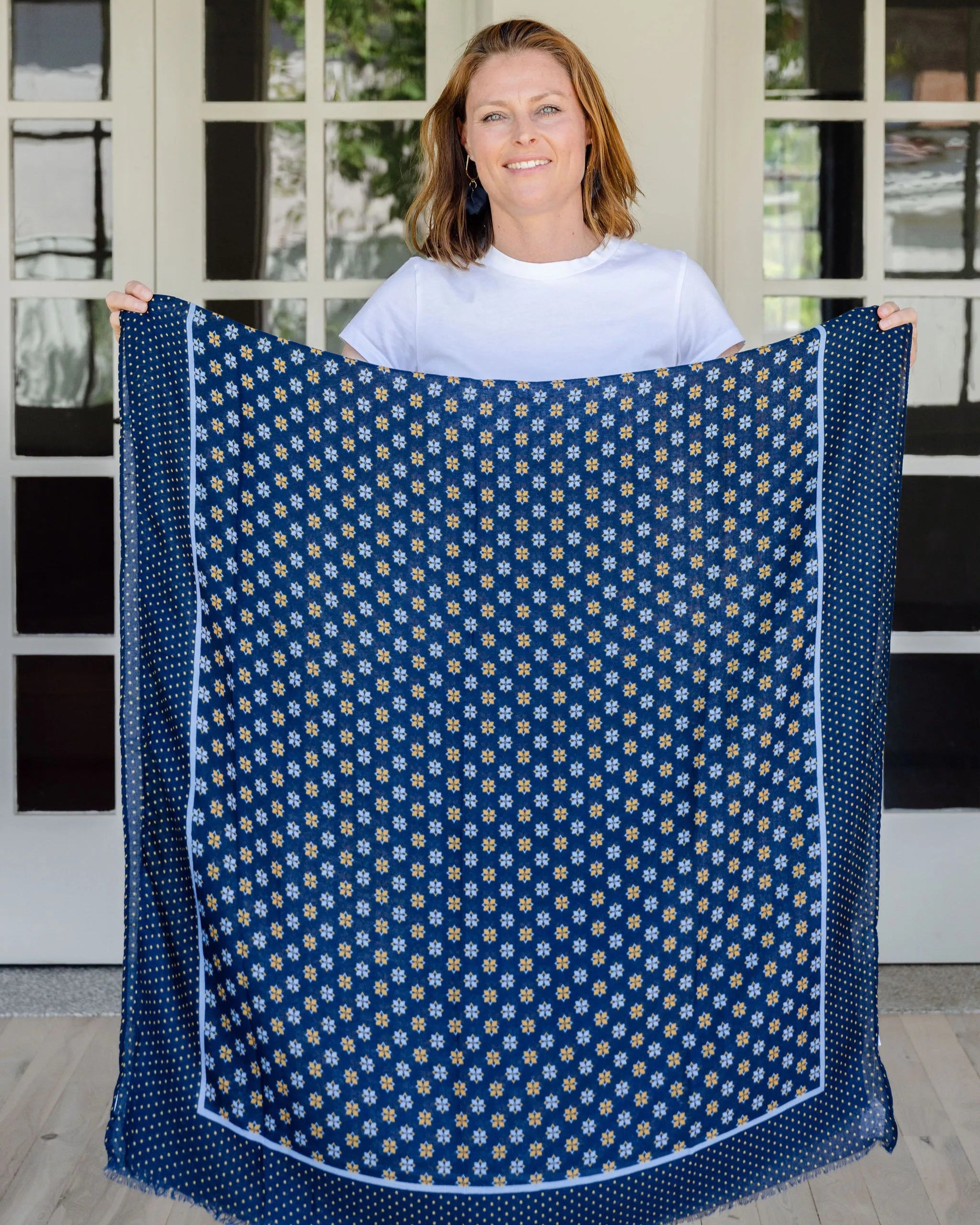 floral scarf, navy scarf, autumn scarf, winter scarf, cottage core scarf, feminine scarf, geometric scarf floral scarf, navy scarf, autumn scarf, winter scarf, cottage core scarf, feminine scarf, geometric scarf