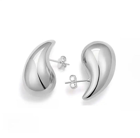 Bianca Tear Drop Studs in Silver Extra Small Bianca Tear Drop Studs in Silver Extra Small