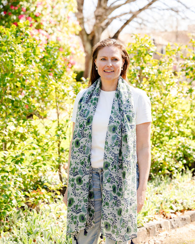 floral scarf, lightweight scarf, summer scarf, scarf with tassels, muted scarf, cottage core scarf floral scarf, lightweight scarf, summer scarf, scarf with tassels, muted scarf, cottage core scarf