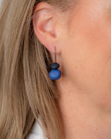 Resin Rock Drop Earring - INDIGO Resin Rock Drop Earring - INDIGO