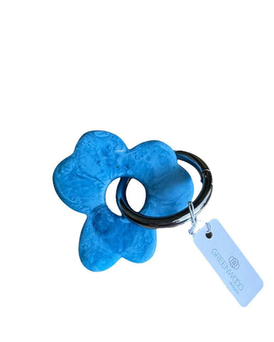 Flower Keyring, Pretty Keyring, Feminine Keyring, Chunky Keyring, Resin Keyring, Blue Keyring Flower Keyring, Pretty Keyring, Feminine Keyring, Chunky Keyring, Resin Keyring, Blue Keyring