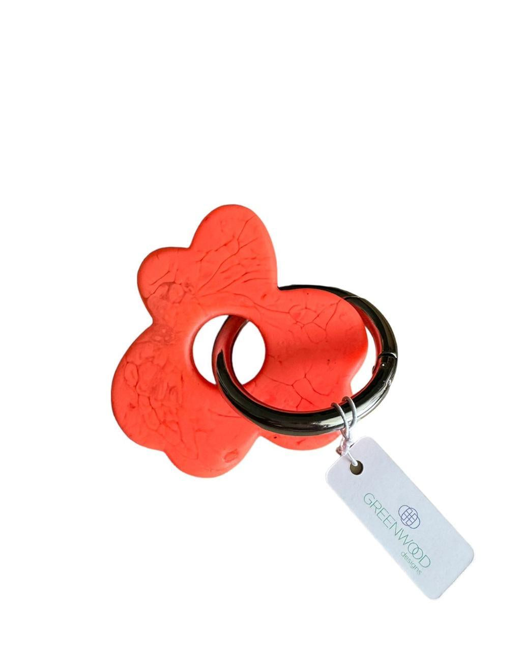 Flower Keyring, Pretty Keyring, Feminine Keyring, Chunky Keyring, Resin Keyring, Coral Keyring Flower Keyring, Pretty Keyring, Feminine Keyring, Chunky Keyring, Resin Keyring, Coral Keyring