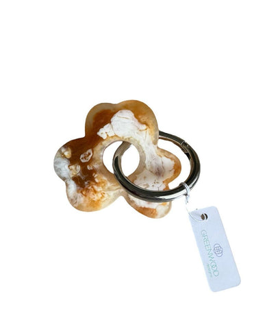 Flower Keyring, Pretty Keyring, Feminine Keyring, Chunky Keyring, Resin Keyring, Horn Keyring Flower Keyring, Pretty Keyring, Feminine Keyring, Chunky Keyring, Resin Keyring, Horn Keyring