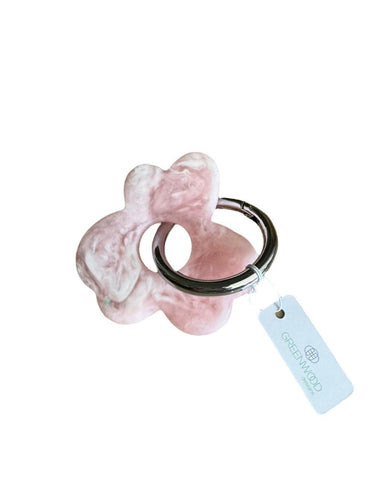Flower Keyring, Pretty Keyring, Feminine Keyring, Chunky Keyring, Resin Keyring, Light Pink Keyring Flower Keyring, Pretty Keyring, Feminine Keyring, Chunky Keyring, Resin Keyring, Light Pink Keyring