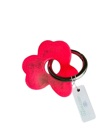 Flower Keyring, Pretty Keyring, Feminine Keyring, Chunky Keyring, Resin Keyring, Hot Pink Keyring Flower Keyring, Pretty Keyring, Feminine Keyring, Chunky Keyring, Resin Keyring, Hot Pink Keyring