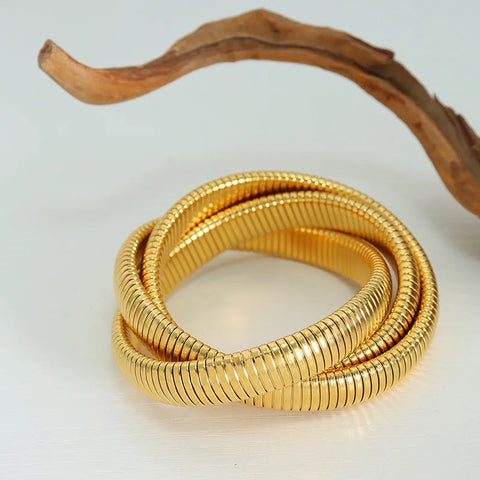 Flex Snake Chain Stretch Bracelet (Silver & Gold) Flex Snake Chain Stretch Bracelet (Silver & Gold)
