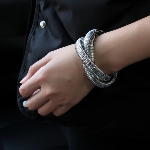 Flex Snake Chain Stretch Bracelet (Silver & Gold) Flex Snake Chain Stretch Bracelet (Silver & Gold)
