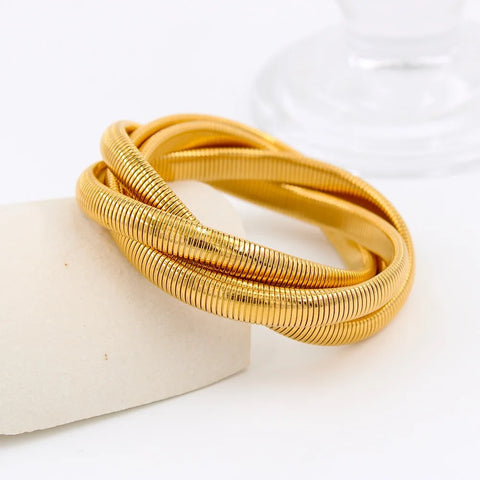 Flex Snake Chain Stretch Bracelet (Silver & Gold) Flex Snake Chain Stretch Bracelet (Silver & Gold)