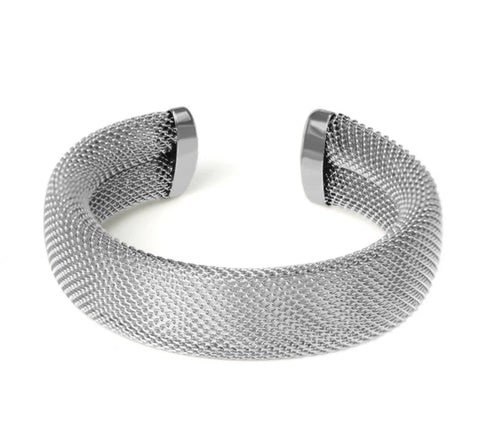 Elegance Mesh Cuff (Silver & Gold) Elegance Mesh Cuff (Silver & Gold)