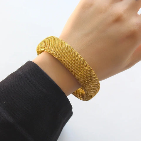 Elegance Mesh Cuff (Silver & Gold) Elegance Mesh Cuff (Silver & Gold)