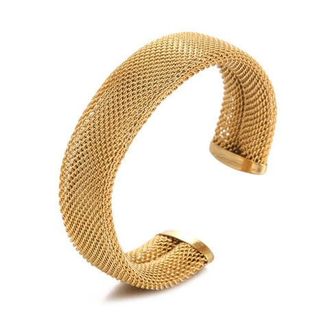 Elegance Mesh Cuff (Silver & Gold) Elegance Mesh Cuff (Silver & Gold)