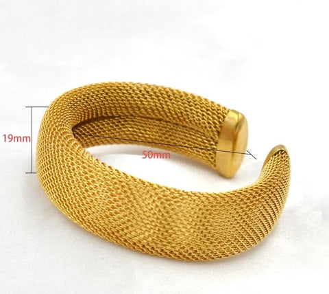 Elegance Mesh Cuff (Silver & Gold) Elegance Mesh Cuff (Silver & Gold)