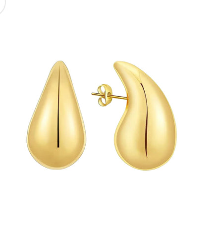 Bella Tear Drop Studs in Gold Small Bella Tear Drop Studs in Gold Small