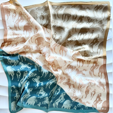 Wild Horses Silk Neck Scarf Wild Horses Silk Neck Scarf