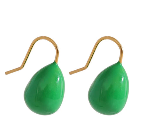 Alice Green Enamel Drop Earrings Alice Green Enamel Drop Earrings