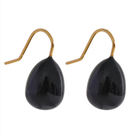 Alice Black Enamel Drop Earrings Alice Black Enamel Drop Earrings