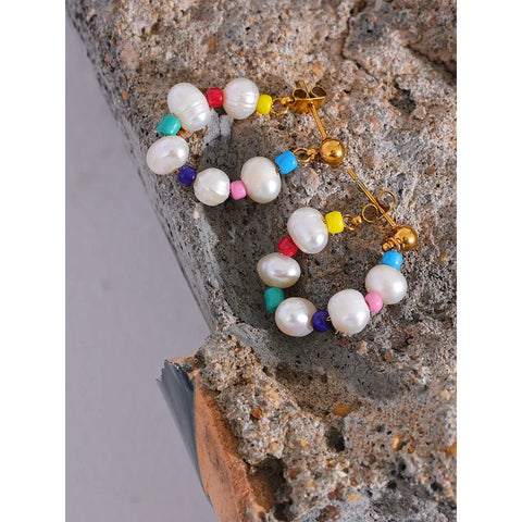 Polly Freshwater Pearl Earrings Gold Polly Freshwater Pearl Earrings Gold