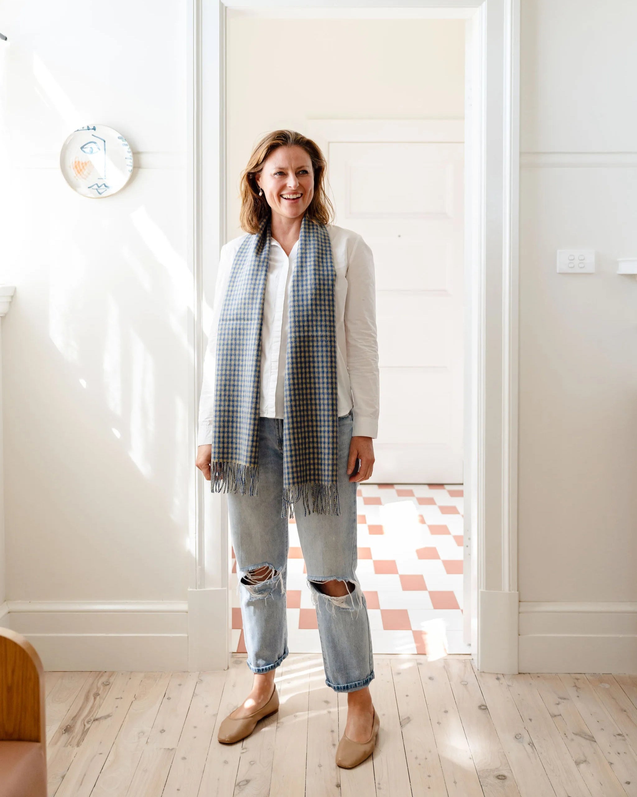 wool scarf, winter scarf, houndstooth scarf, blue scarf, warm scarf, snuggly scarf, natural fibres scarf wool scarf, winter scarf, houndstooth scarf, blue scarf, warm scarf, snuggly scarf, natural fibres scarf