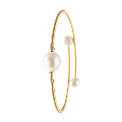 Freshwater Pearl Stainless Steel Gold Cuff Bracelets Freshwater Pearl Stainless Steel Gold Cuff Bracelets