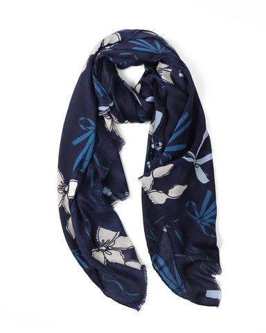 Betsie Bow in Navy Autumn/Winter Scarf Betsie Bow in Navy Autumn/Winter Scarf
