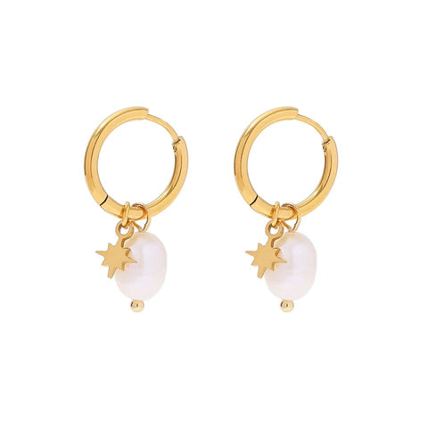 Livy Freshwater Pearl Earring Gold Livy Freshwater Pearl Earring Gold