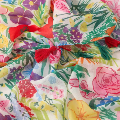 April Floral Lightweight Scarf