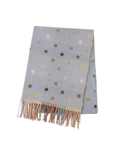 Spotty Dotty Blue Winter Scarf