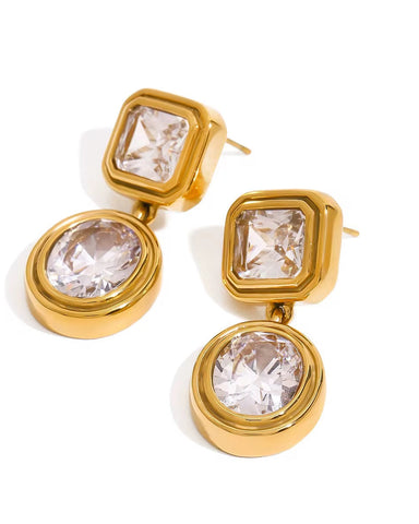 Sigourney Crystal Stud Dangle Earring