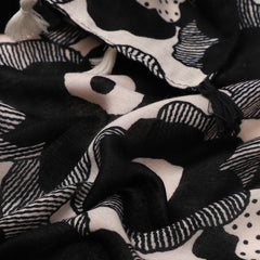 Vera Floral in Black and Cream Autumn/Winter Scarf