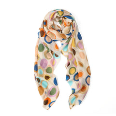 Lulu in Cream Lightweight Scarf