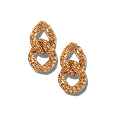Diva Gold Sequin Chain Dangle Earring