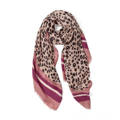 Estelle Leopard in Cream Autumn/Winter Scarf